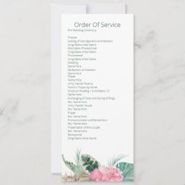 トロピカル ピンク フラミンゴ 式次第 ウェディング 招待状