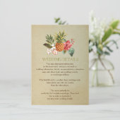 トロピカル ピーチ ウェディング 詳細 インサート エンクロージャーカード (スタンド正面)