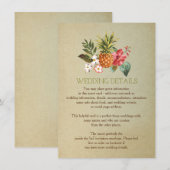 トロピカル ピーチ ウェディング 詳細 インサート エンクロージャーカード (正面/裏面)
