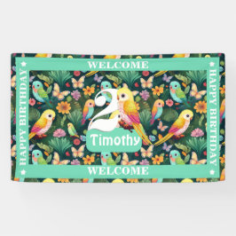 トロピカル・ファン：完璧な２歳の誕生日をお祝いしよう 横断幕