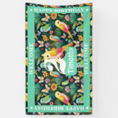 トロピカル・ファン：完璧な２歳の誕生日をお祝いしよう 横断幕 (縦)