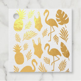 トロピカル フォイル ブライズメイド パーティー ファベタグ フェイバータグ