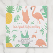 トロピカル フォイル ブライズメイド パーティー ファベタグ フェイバータグ (裏面)