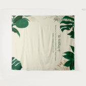 トロピカル フォリアージュ ウェディング フォトグラフィー バックドロップ タペストリー (正面(横))