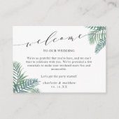 トロピカル フォリアージ ウェディング ウェルカム カード (正面)