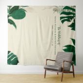 トロピカル フォリアージ ウェディング フォトグラフィー バックドロップ タペストリー (インサイチュ(横))