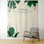 トロピカル フォリアージ ウェディング フォトグラフィー バックドロップ タペストリー (インサイチュ)