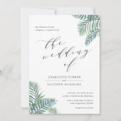 トロピカル フォリアージ ウェディング 招待状 (正面)
