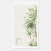 トロピカル フォリアージ クリーム スクリプト ネーム ウェディング (正面)