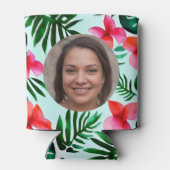 トロピカル フォリアージ 水彩 カスタム ブライズメイドパーティー 缶クーラー (裏面)