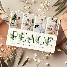 トロピカル・フォリア&ゴールドPEACEフォトコラージュ クリスマス