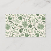 トロピカル フォレスト インドの結婚式 ウェブサイト QR コード エンクロージャーカード (裏面)