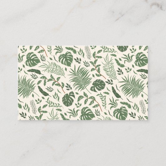 トロピカル フォレスト インドの結婚式 ウェブサイト QR コード エンクロージャーカード (裏面)