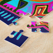 トロピカル フォークアート パロット ジグソーパズル (側面)