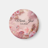 トロピカル フラミンゴのキンセアニエラ、カスタム マグネット (正面)