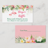 トロピカル フラミンゴ おむつくじ券 エンクロージャーカード (正面/裏面)