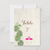 トロピカル フラミンゴ   テーブル カード (正面)