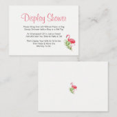 トロピカル フラミンゴ ディスプレイ ベビーシャワー 挿入カード エンクロージャーカード (正面/裏面)