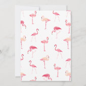 トロピカル フラミンゴ バースデー パーティー 招待状 (裏面)