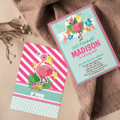 トロピカル フラミンゴ バースデー パーティー 招待状