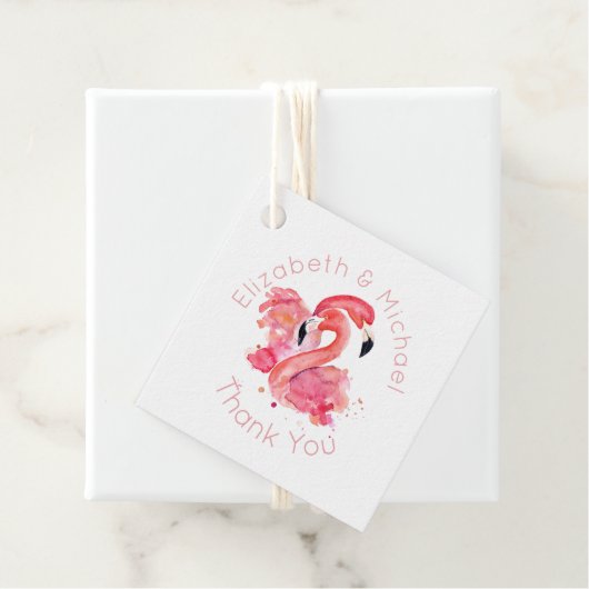 トロピカル フラミンゴ フェイバーパッケージングタグ ピンク ホワイト フェイバータグ (インサイチュ)
