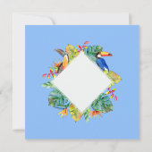 トロピカル フラミンゴ ブライダル シャワー インビテーション (裏面)