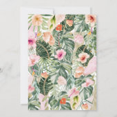 トロピカル フラミンゴ ベビーシャワー 招待状 (裏面)