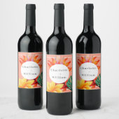 トロピカル フラワリー ワインラベル (ボトル)