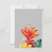 トロピカル フラワル 出欠カード (裏面)