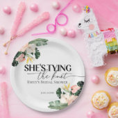 トロピカル フラワーの彼女は結婚する ブライダル シャワー ペーパープレート (パーティー)