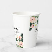 トロピカル フラワーの彼女は結婚する ブライダル シャワー 紙コップ (右)