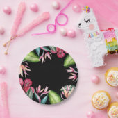 トロピカル フラワーズ サマー アイランド フローラル リーフ ペーパープレート (パーティー)