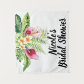 トロピカル フラワーズ フラワーブーケ ブライダルシャワー タペストリー (正面)