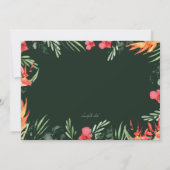 トロピカル フラワーズ ルアウ ご招待 招待状 (裏面)