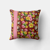 トロピカル フラワープリント クッション (裏面)