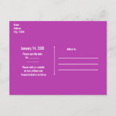 トロピカル フラワーマスク 仮面パーティーのSave the Date 案内ポストカード (裏面)