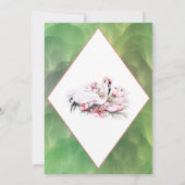 トロピカル フラワー & フラミンゴ カスタム セレブレーション 招待状 (裏面)