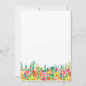 トロピカル フラワー ブライズメイド パーティー 招待状 (裏面)