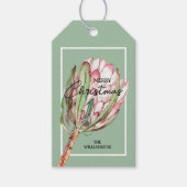 トロピカル フラワー メリー クリスマス ギフトタグ (正面)