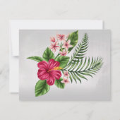 トロピカル フラワー & リーフ ブライズメイド リクエスト カード (裏面)