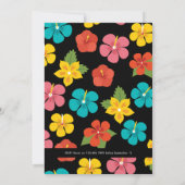 トロピカル フラワー ルアウ パーティー 招待状 (裏面)