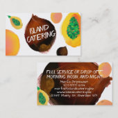 トロピカル・フルーツのシェフのケイタリングビジネスカード 名刺 (正面/裏面)