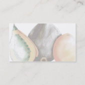 トロピカル・フルーツのパパイヤのシェフのケイタリングビジネスカード 名刺 (裏面)