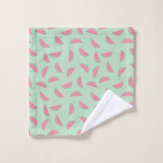 トロピカル・フルーツのペンキの(ばちゃばちゃ)跳ねるパターン バスタオルセット (ウォッシュタオル)