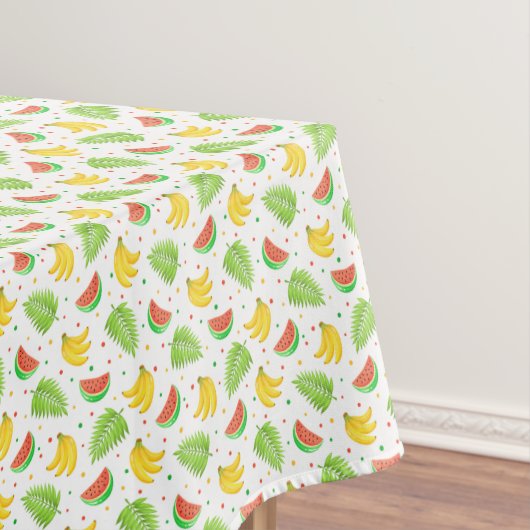 トロピカル・フルーツの水玉模様パターン テーブルクロス (インサイチュ)