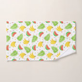 トロピカル・フルーツの水玉模様パターン バスタオルセット (ハンドタオル)