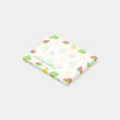 トロピカル・フルーツの水玉模様パターン ポストイット (アングル)