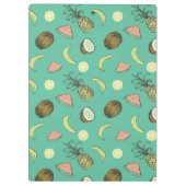 トロピカル・フルーツの落書きパターン クリップボード (裏面)