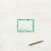 トロピカル・フルーツの落書きパターン ポストイット (デスク上)