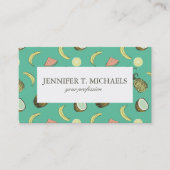 トロピカル・フルーツの落書きパターン 名刺 (正面)